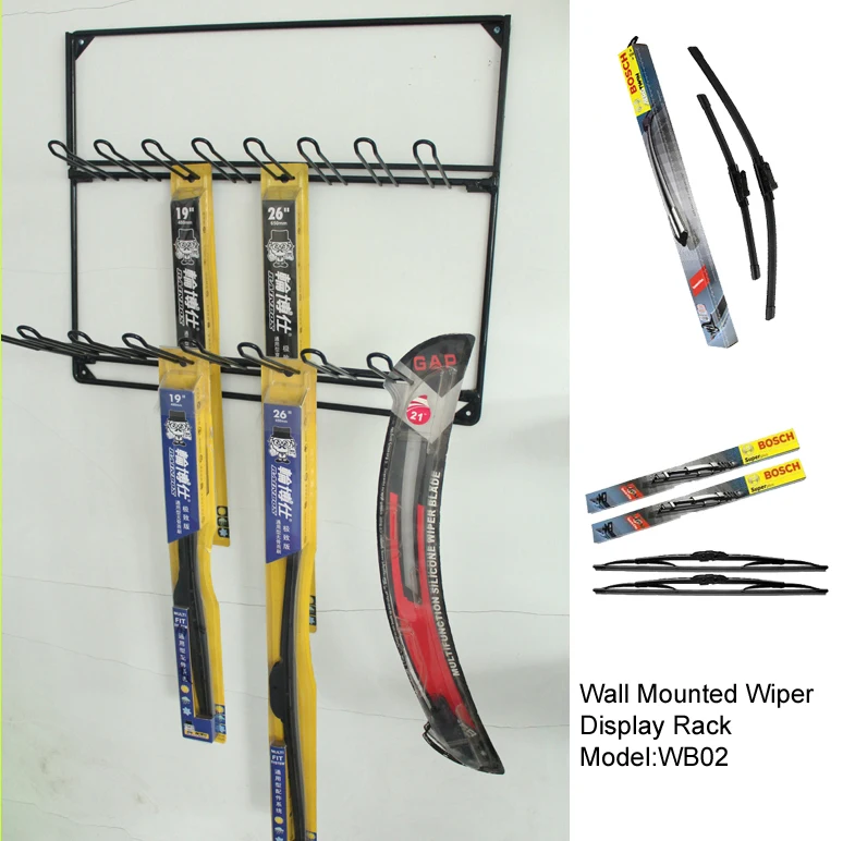 Wall Mounted Windshield Wiper Blade Display Folding Stand