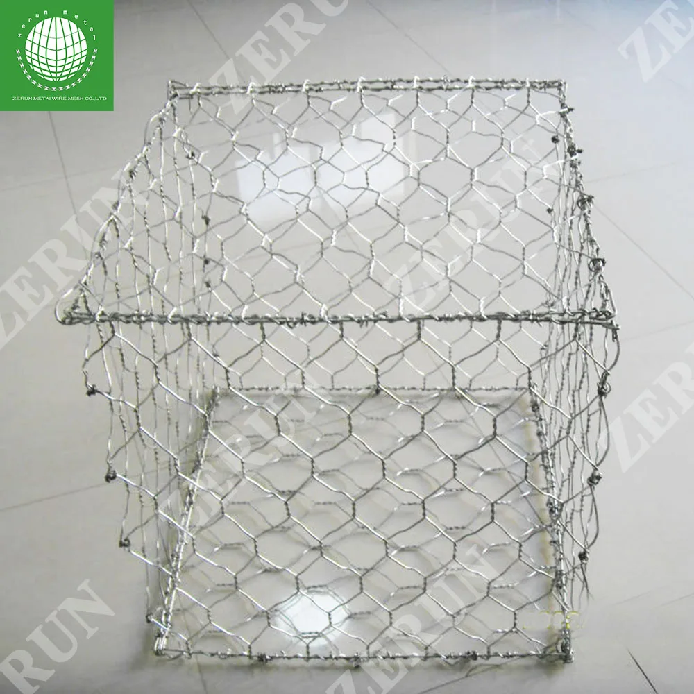 Galvanized gabion wire mesh for stone retaining wall cage Factory