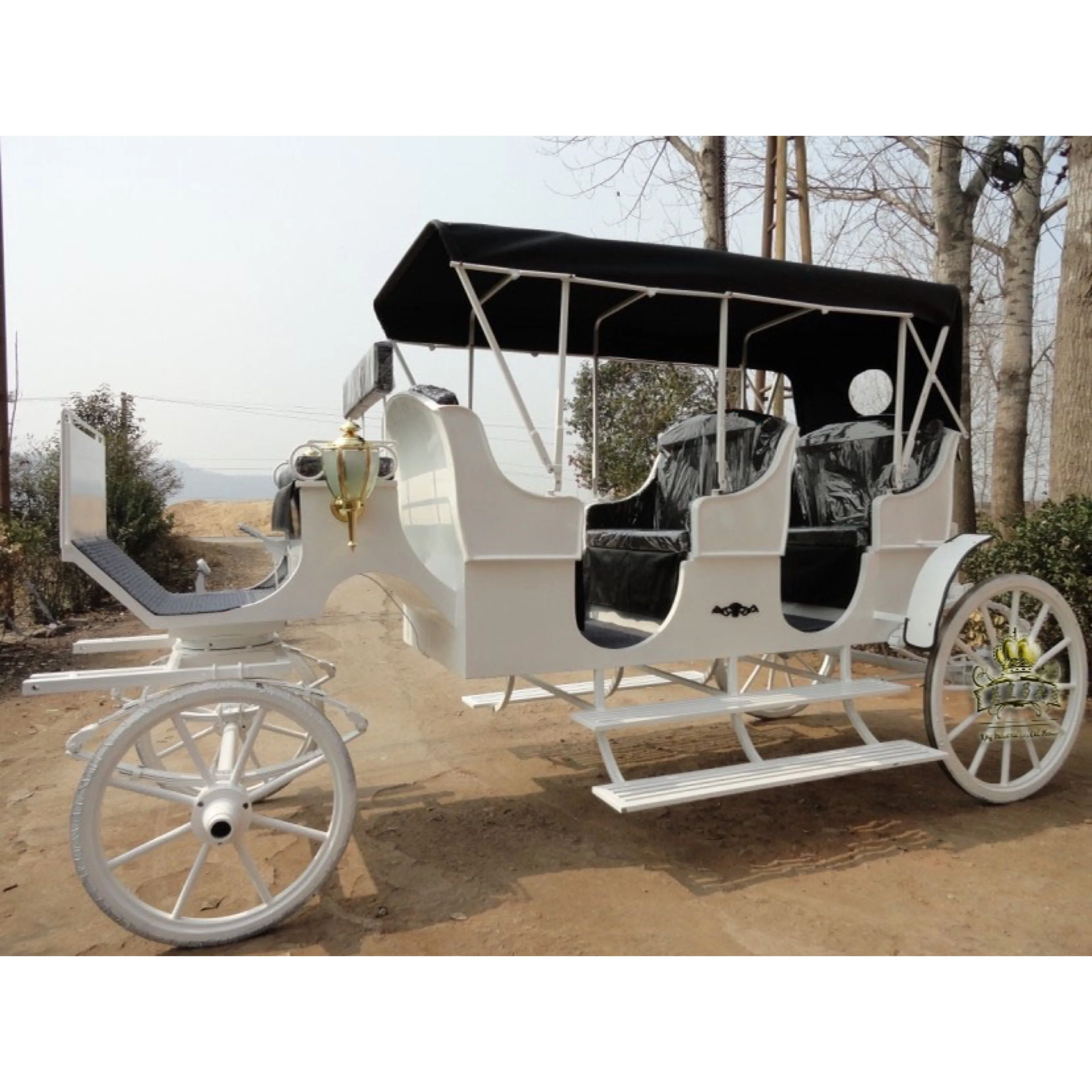 Royal luxury wedding marathon cinderella used horse carriages for sale