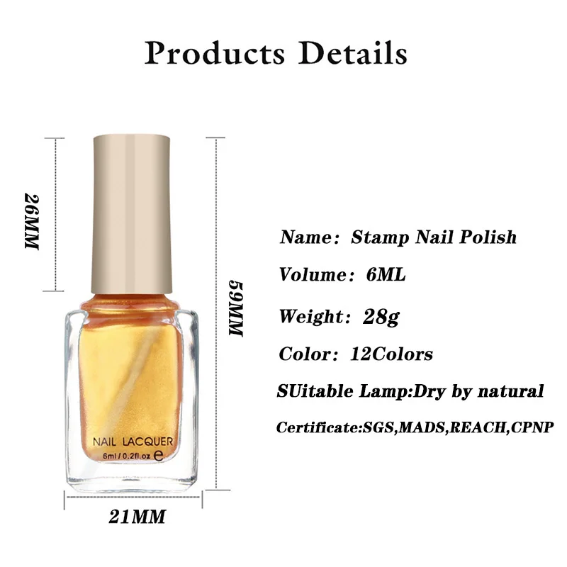 Лак для ногтей с фирменной маркировкой долгое время штамповка лак для ногтей спрей лак для ногтей