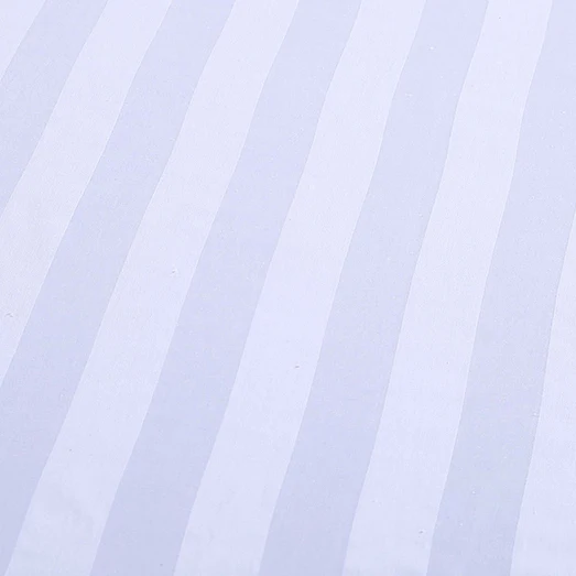 Белые Простые жаккардовые простыни в полоску из хлопка для отеля