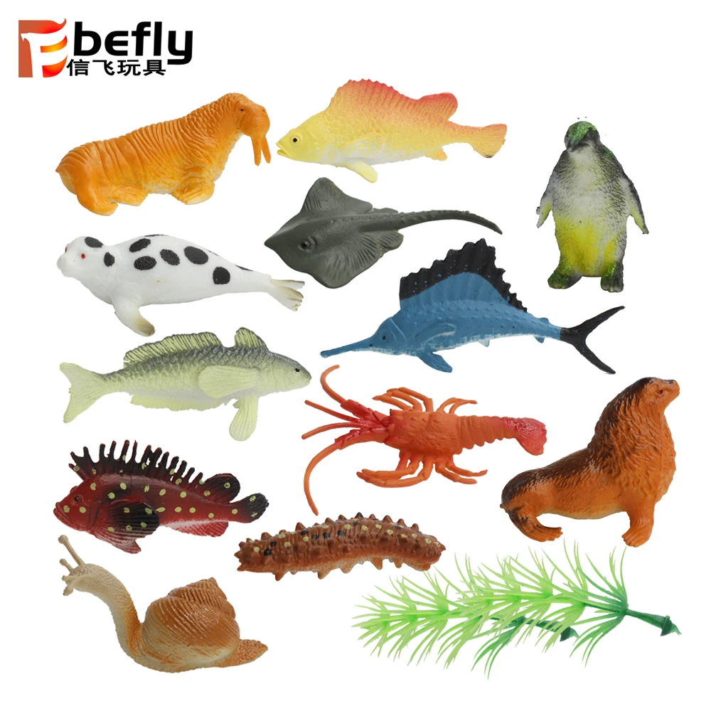 12 pezzi Modello Animali Figurine marine Pesci Animali Giocattoli Giocattolo
