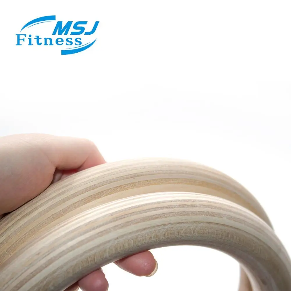 Деревянные гимнастические кольца с пронумерованными или простыми сверхпрочными регулируемыми ремешками