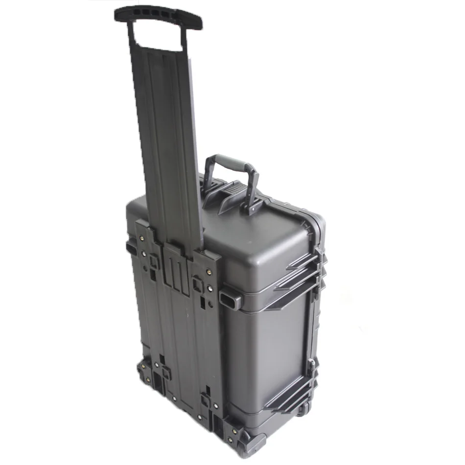Wholesale  Plastic Hand Carry Waterproof Trolley Wheeled Rolling Travel Equipment Tool Box Hard Case