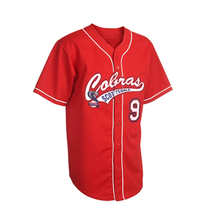 Customizable Baseball Jersey With Piping Full Button Down 