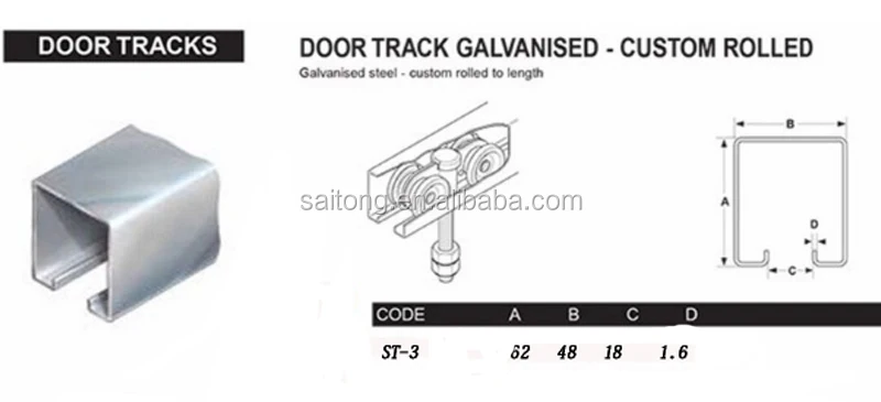Cantilever Rack Sliding Gate Track Sliding Door Channel Roller Guide for Sliding Door
