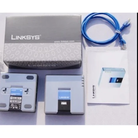 VoIP-gateway, 2-poorts VoIP-gateway-internettelefoonadapter met netwerkkabel, ondersteuning van het SIP V2-protocol voor PAP2T (EU-STECKER