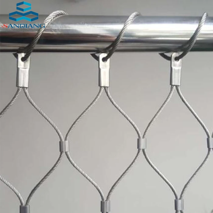 copper stainless steel wire rope mesh for cable mesh zoo fence