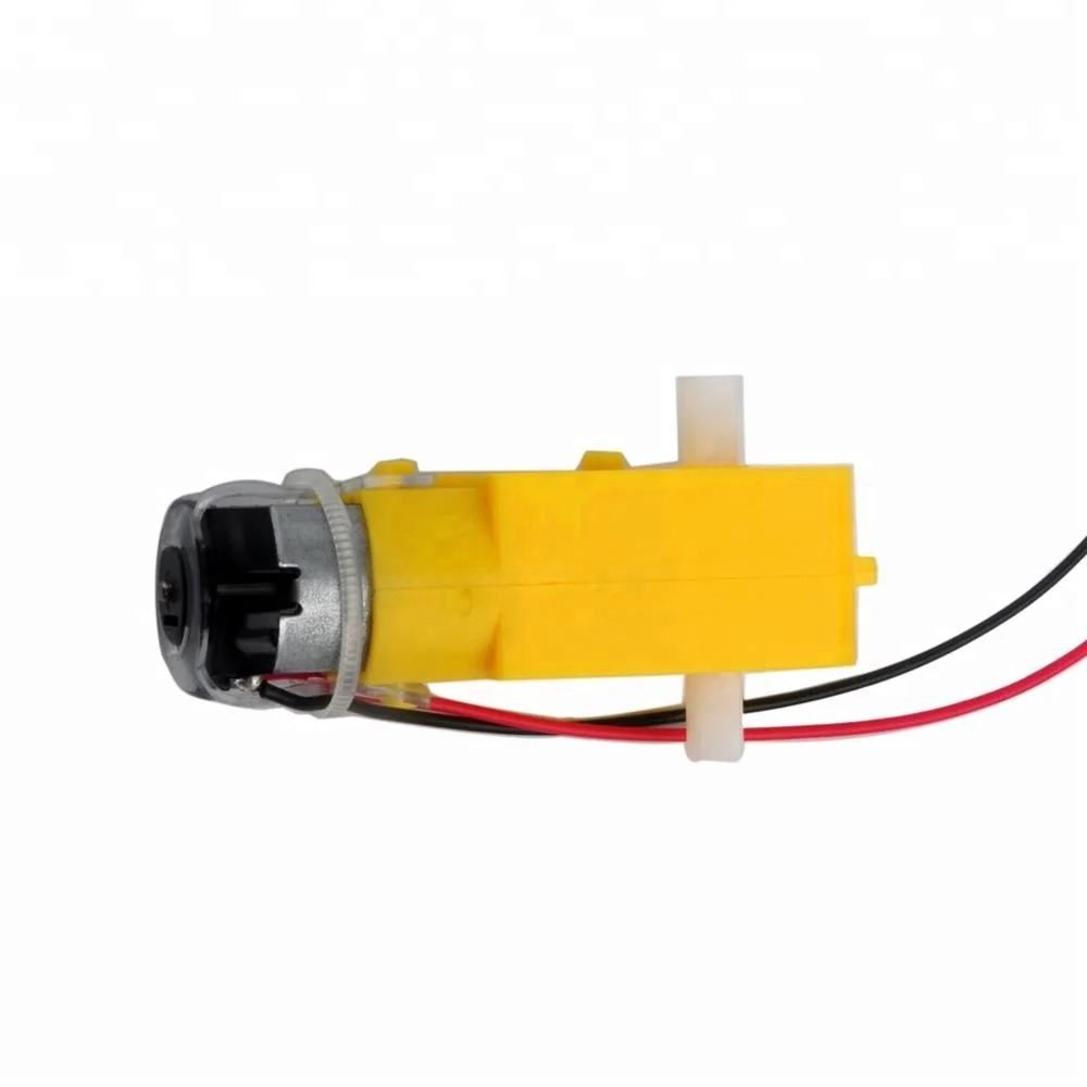 GUUZI Lot de 6 moteurs à engrenages TT DC à double axe 3-6 V pour robot de voiture intelligent Arduino