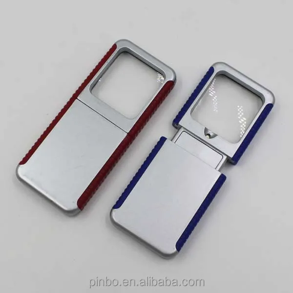 Телескопическая карманная светодиодная Лупа в форме ящика с подсветкой