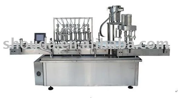 
Машина для розлива и закупорки стеклянных бутылок 