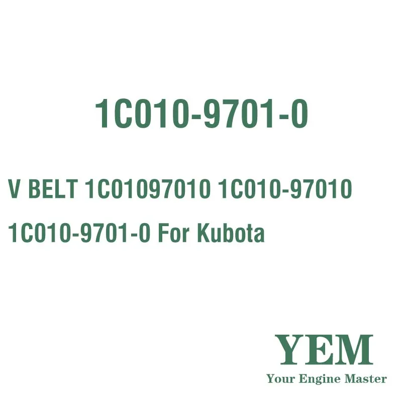 V BELT 1C01097010 1C010-97010 1C010-9701-0 for Kubota