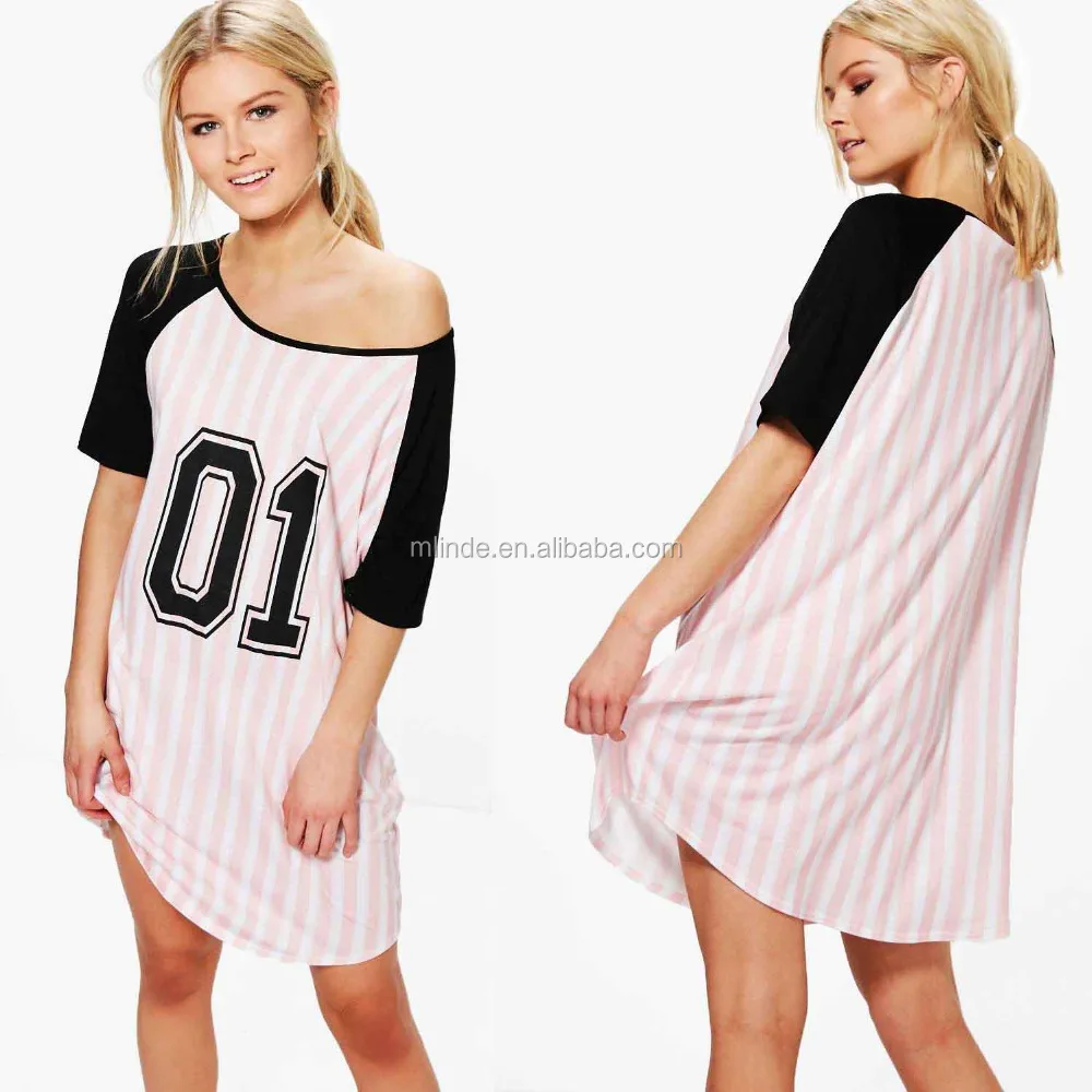 plus size baseball jersey dress
