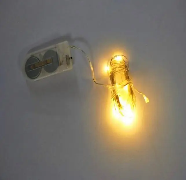 2M Waterproof LED Outdoor Lighting Strings CR2032 Battery Powered Flexible Copper Wire String Light LED Lamp for Christmas
