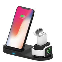 For Iphone Apple 10W Portable Phone Stand Fast Qi 3 In 1 Wireless Charger Pad