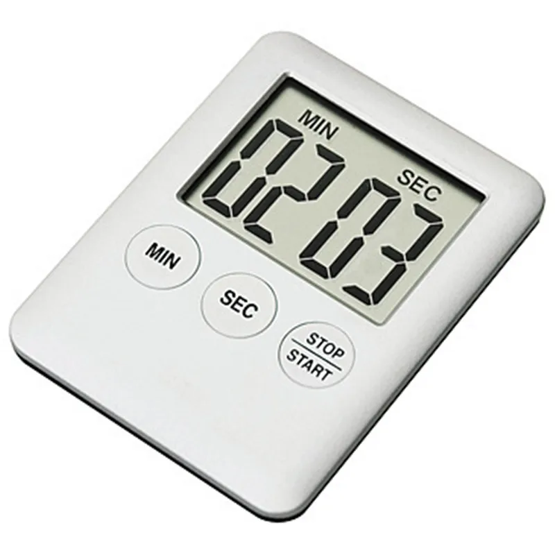 Горячая Распродажа, квадратный большой цифровой кухонный таймер с ЖК-дисплеем, таймер для приготовления пищи, будильник, магнитный Будильник, цифровые настольные часы, временные часы