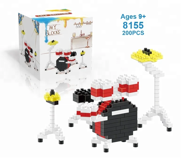 Customized Diamond Blocks Musical Instrument Nanoblocks Piano Guitar Drum Set Building Blocks
