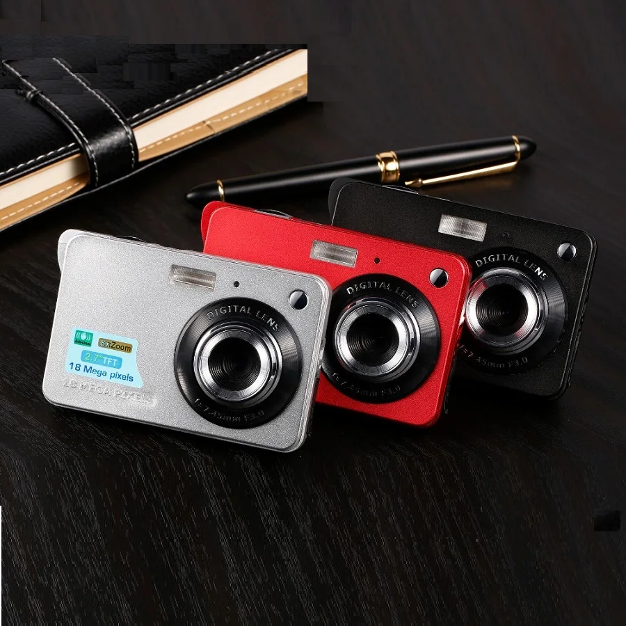 Самый дешевый новейшая мода super-thin18Mega пикселей 8X зум Подарочная цифровая камера дюймов 2 7 дисплей