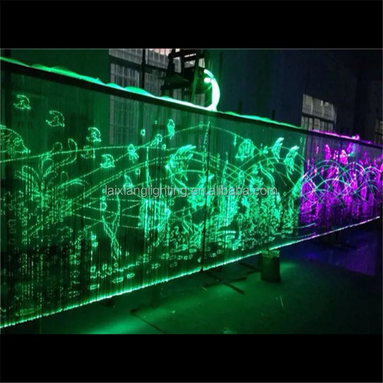 Лидер продаж, безопасная Современная гирлянда из органзы, оптоволоконные занавески, светодиодные оконные огни для украшения сцены