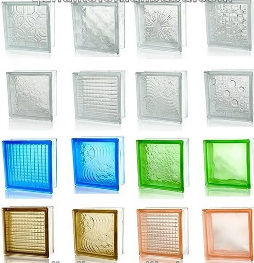 Fabricants décoratifs en gros colorés de bloc en verre de vente chaude