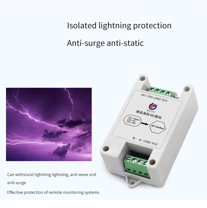 RS232/RS485 A/D Analog Digital 2 x 12 Bit Konverter Modul RS232/RS485 A/D Analog Digital 2 x 12 Bit Konverter Modul