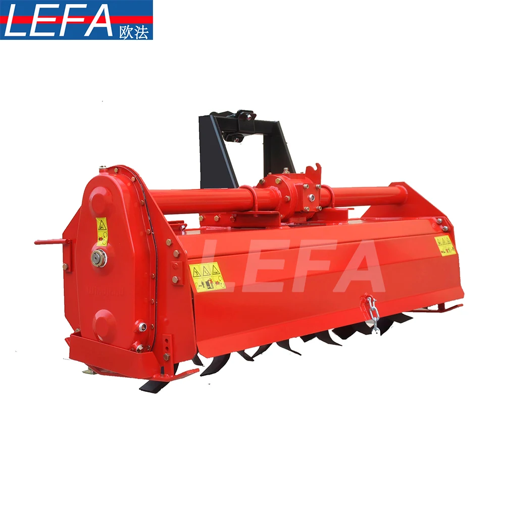 Agricultural Compact Tractor 3-point Hitch Heavy Duty Rotary Tiller Pto Rotavator for Sale Provided Gearbox Transit China France