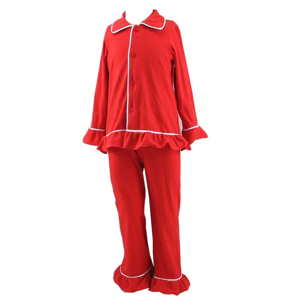 
Комплекты детской одежды новый дизайн на Рождество для малышей, Пижама для взрослых, с воротником-стойкой и рюшами удобные рождественские пижамы для всей семьи 