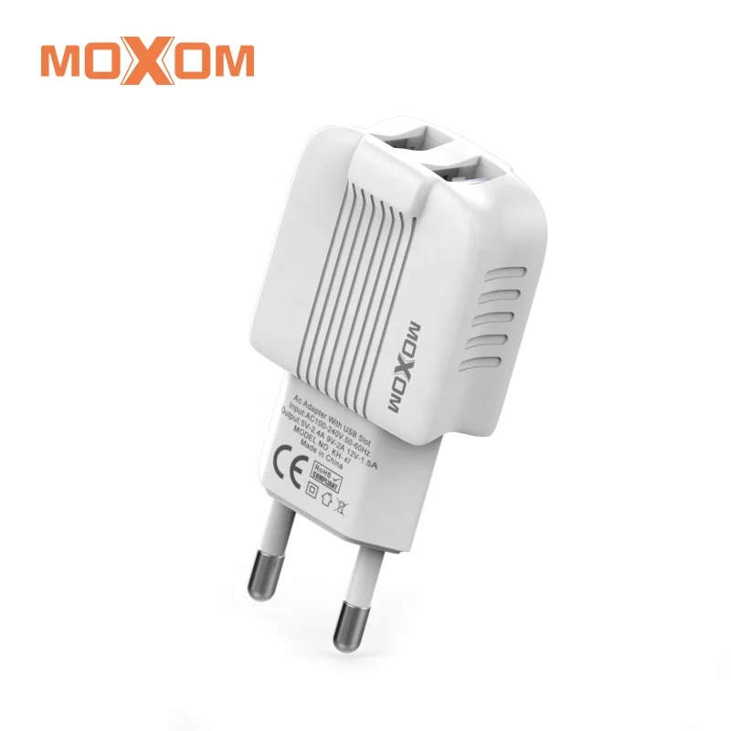 Быстрая зарядка для телефона Комплект 2.4A MOXOM Универсальный 100-240V Универсальное зарядное USB устройство для зарядного устройства с Micro USB Type C кабель