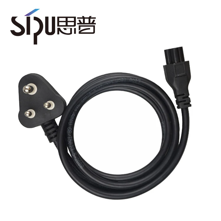SIPU 3 Pin Индия стандартных настольных ПК компьютер шнур питания кабель whit штепсельной вилки