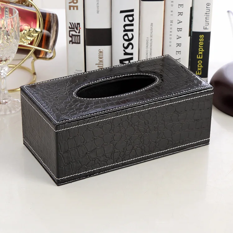 High Quality Custom PU Leather Tissue Box