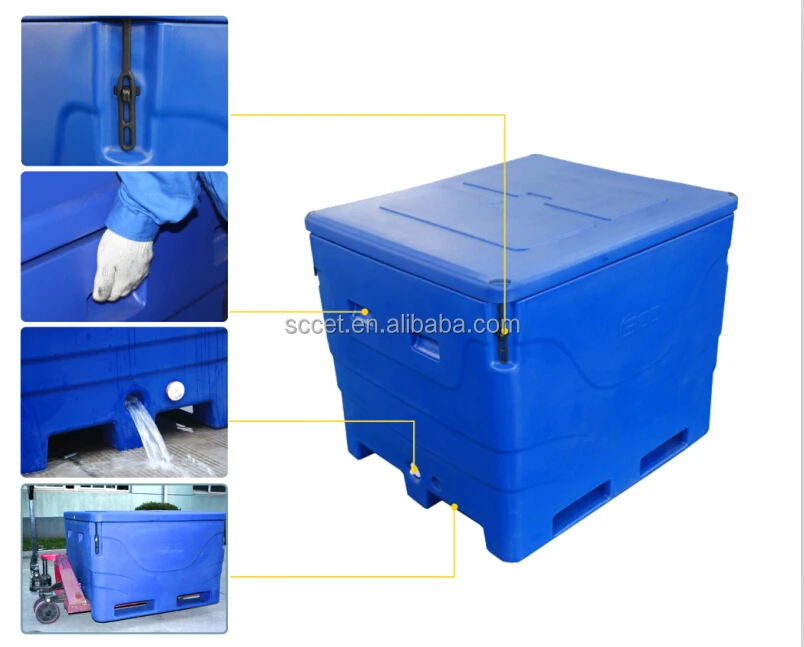 350L Seafood Ice Cooler Container, Roto Speed Moulding