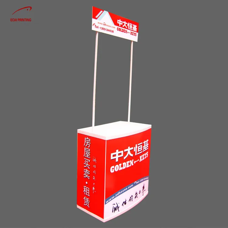 Высококачественная портативная пластиковая витрина, стол, Рекламная стойка для маркетинговой рекламы