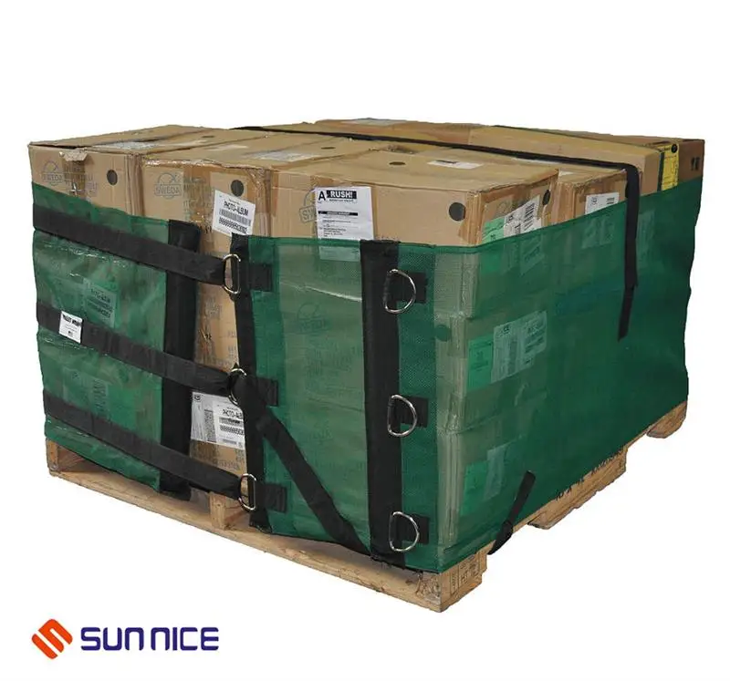 Heavy Duty Stretch Film Alternative Weather Resistant Mesh Reusable Pallet Wrap Cover for Stabilize and Secure Your Goods