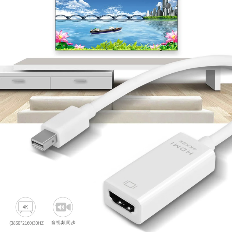 Adaptateur Mini DisplayPort Vers HDMI - Or 24K - Compatible MacBook, Surface Pro - Full HD 1080p