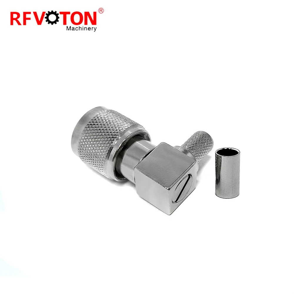 UHF connector rf copper cable price 50ohm rf crimp connector mini uhf male plug for LMR195 RG58 RG142 RG223 RG400 coaxial cable manufacture