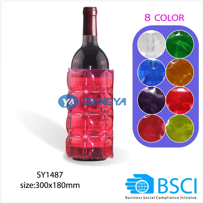 Пользовательские многоразовые гель для льда пивные банки кулер рукав ПВХ бутылка вина с гелем внутри