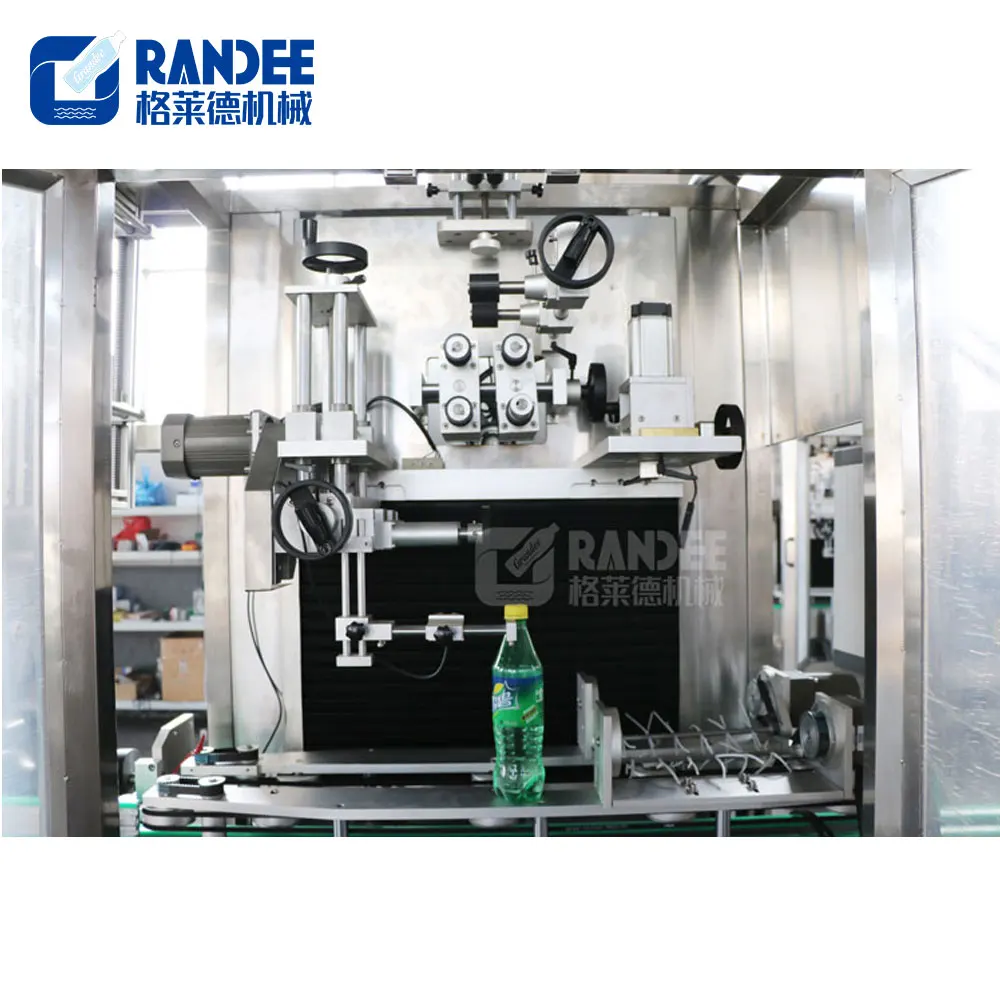 
 Автоматическая машина для нанесения этикеток на бутылки, термоусадочный туннель  