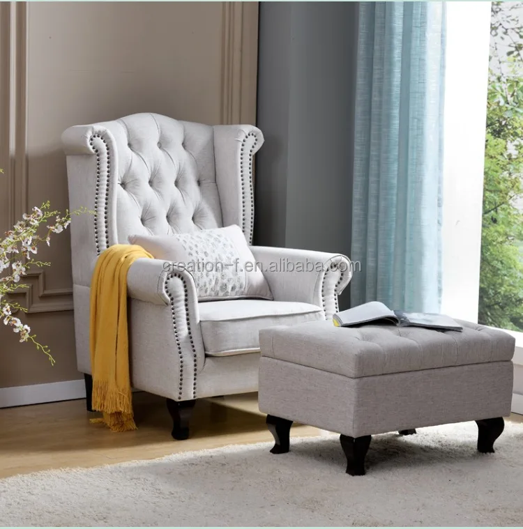 Sofa Furniture Sofa Chair Tufted Armchair Single Wooden Modern Indoor  Furniture Living Room Sofa