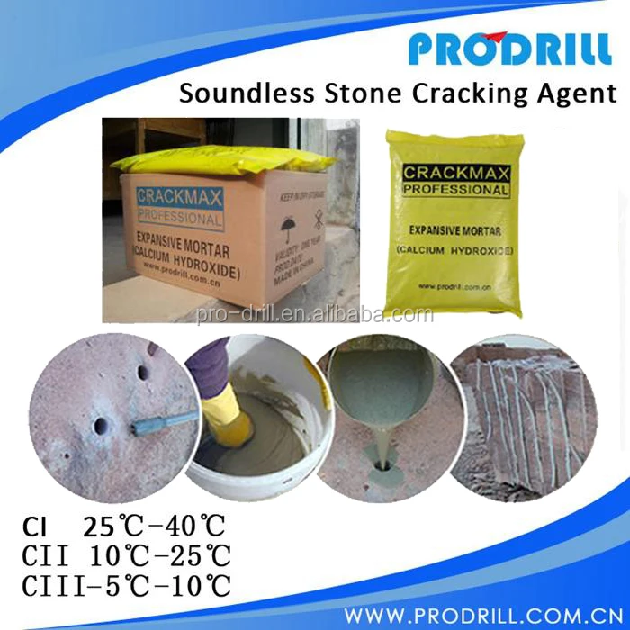 
 Бесшумный каменный растрескивающий порошок, растрескивающий агент для разрушения  
