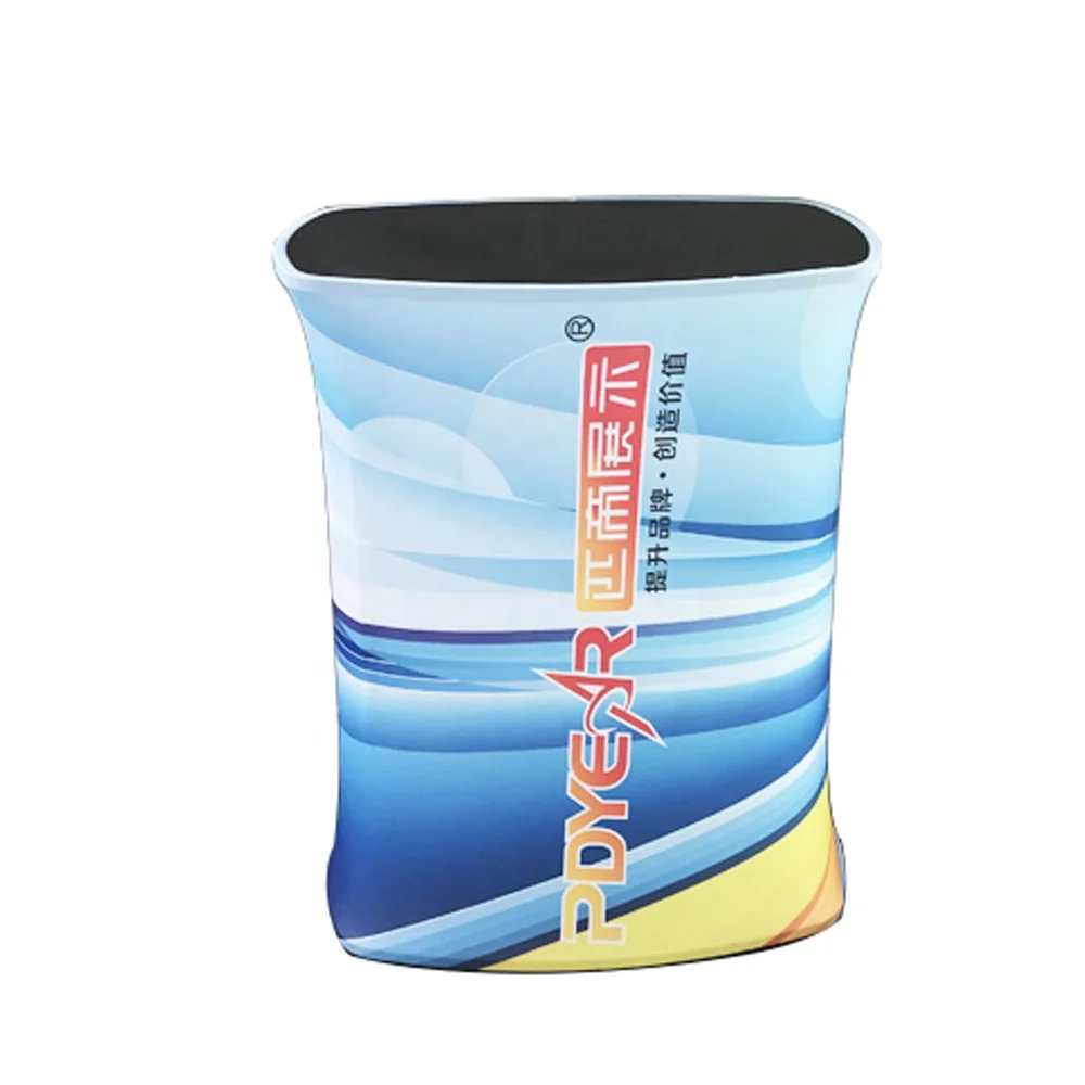 PDyear Modern Style Portable Promotion Table Foldable Trade Show Display Counter with Tension Fabric and Aluminum Material