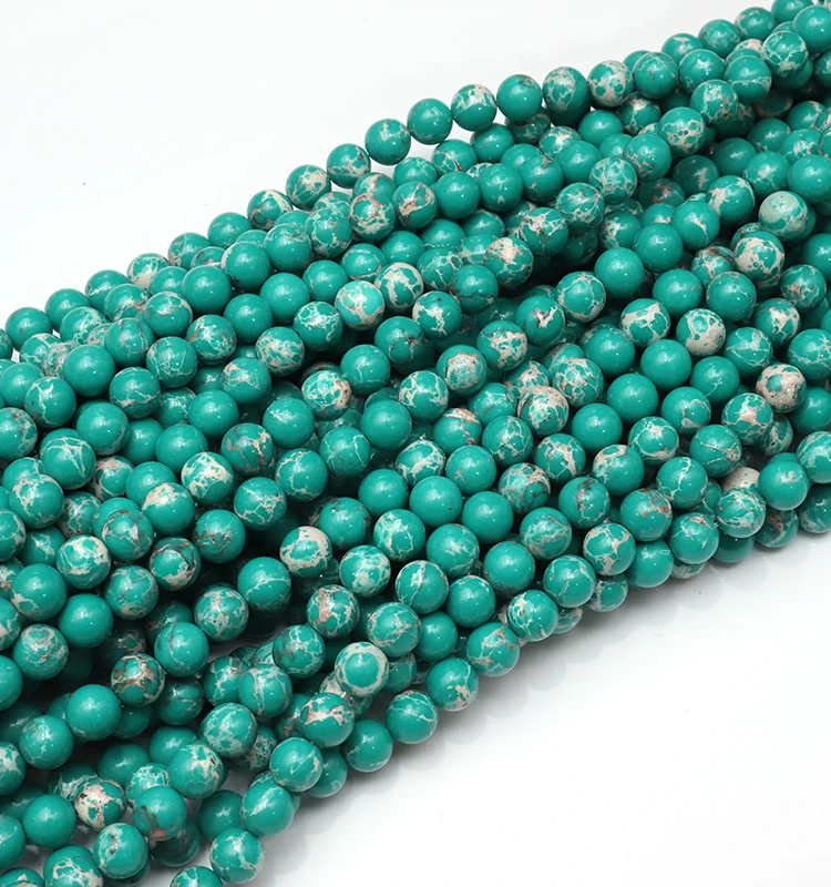 Cheap Turquoise Gemstone Loose Beads Round 6mm 8mm Energy Stone Healing Power for Jewelry Making Chinese Blue Turquoise