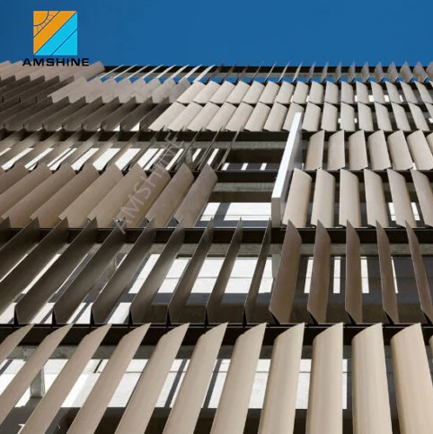 Vertical Airfoil Aluminum Louvers