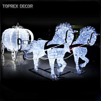 Christmas led lights electric decor used pumpkin horse carriage for sale