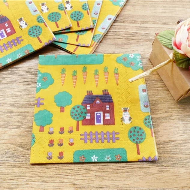 Персонализированные салфетки для вечеринок с цветным логотипом