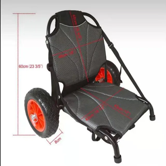 Dual Purpose Inflatable Single Kayak Seat Trolley for Boat Usages on Sale