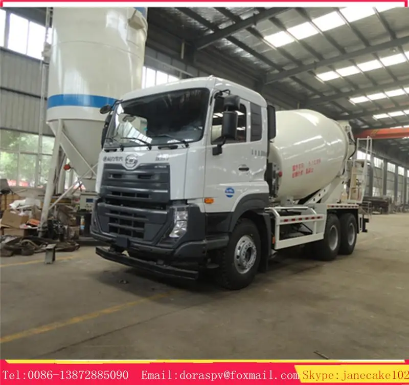 10 Wheeler Nissan UD EurO V Mobile 12 Cubic Meter Concrete Mixer Truck for Sale