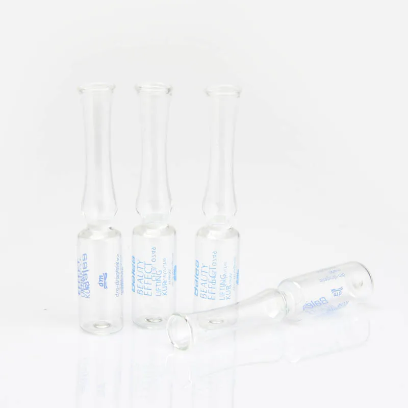 Colorful screen printing sterile ampoule 1ml clear glass vial