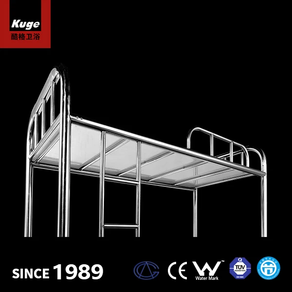 Stainless Steel Double Decker Prison Bunk Bed Strong Structure Double
