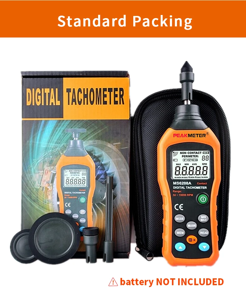 high quality contact digital rpm tachometer/