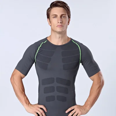 Allenamento KUULEE T-Shirt Fitness da Uomo Manica Corta Camicia Funzionale Abbigliamento Sportivo vestibilità Slim Fit per Palestra Allenamento 